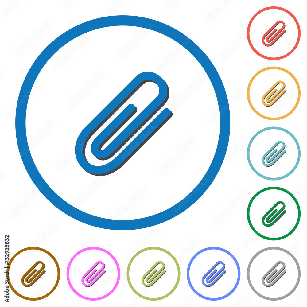 Attachment icons with shadows and outlines Attachment icons with shadows and outlines