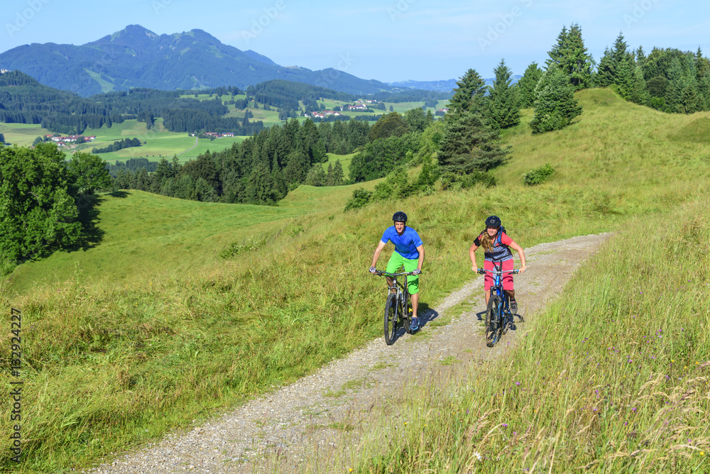 Beim Mountainbiken im Ostallgäu