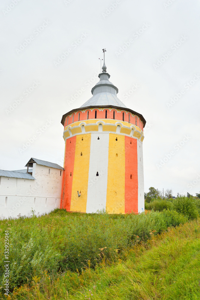 Fortress tower of Saviour Priluki Monastery. Fortress tower of Saviour Priluki Monastery.