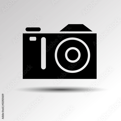 camera vector digital black lens focus photographer