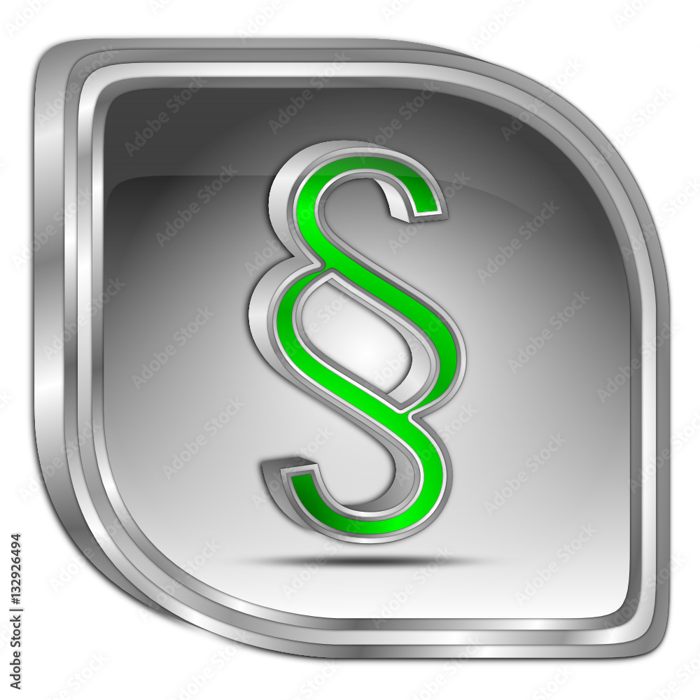 Law paragraph button - 3D illustration Law paragraph button - 3D illustration