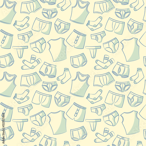 Male Underwear Doodle Pattern