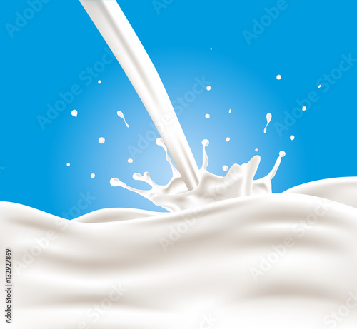 A splash of milk. Vector illustration.