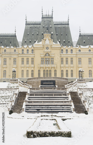 Front view of Culture Palace in Iasi city photo