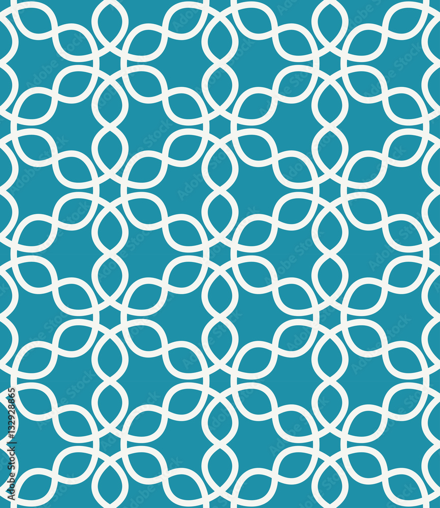 Abstract geometric blue hipster deco art pattern