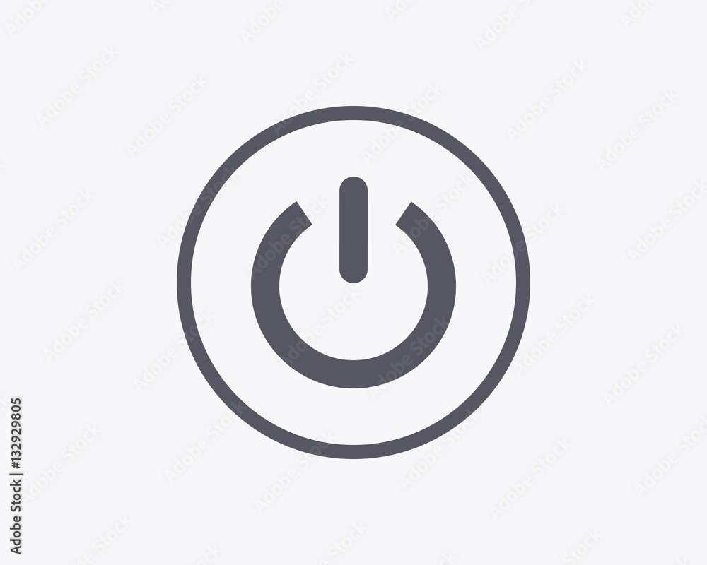 Shutdown icon - Switch off symbol. Minimal thin line design. Vector illustration Shutdown icon - Switch off symbol. Minimal thin line design. Vector illustration