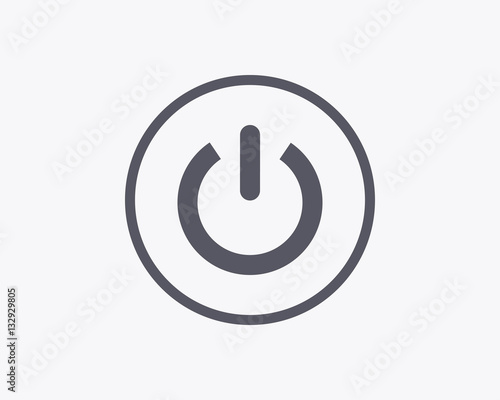 Shutdown icon - Switch off symbol. Minimal thin line design. Vector illustration