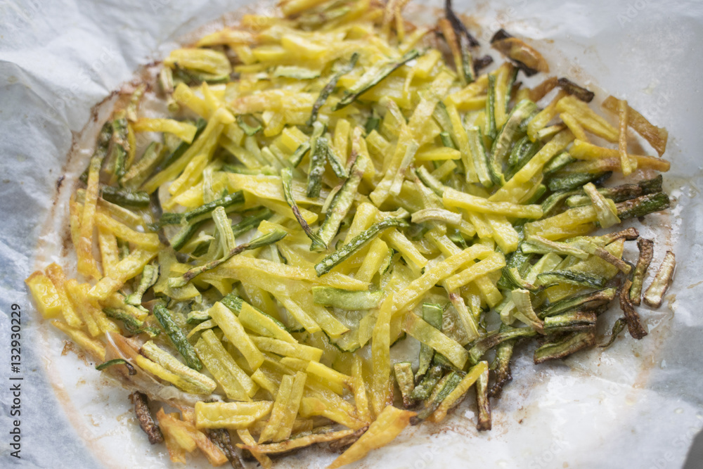 fried sticks of potatoes and zucchini fried sticks of potatoes and zucchini