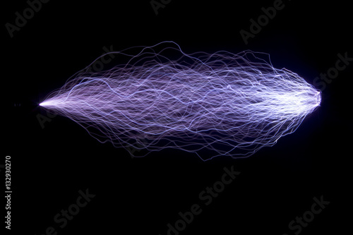 Artificially created spark discharges.