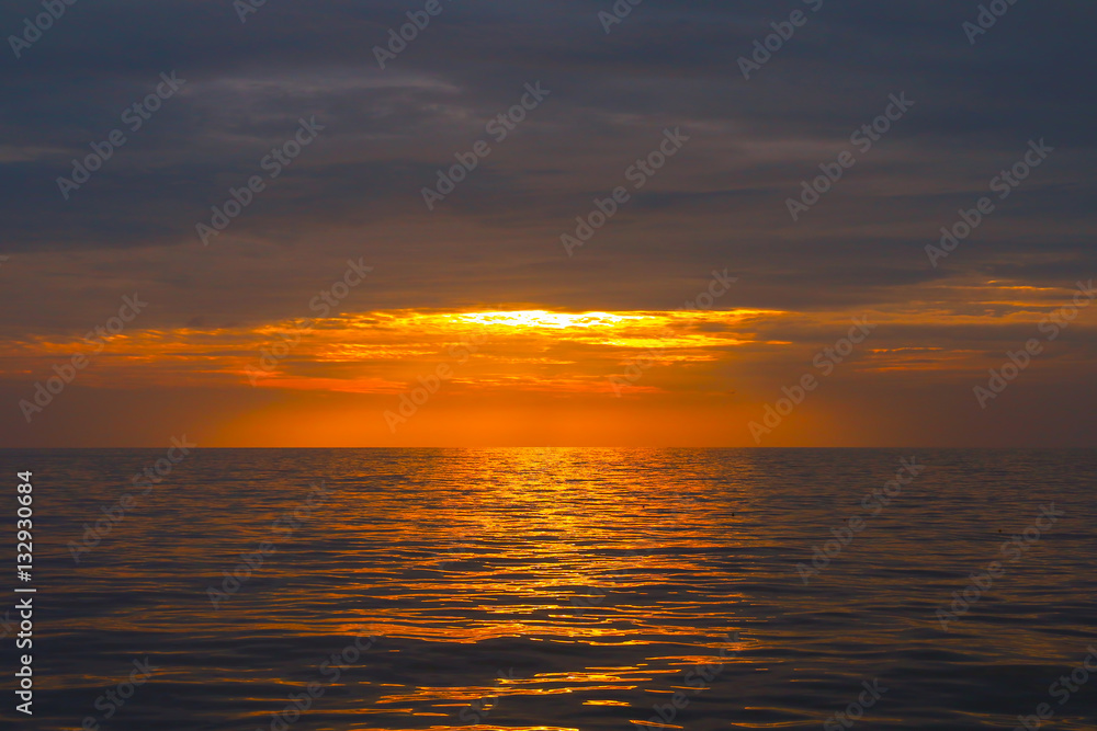 Beautiful sunset over the sea