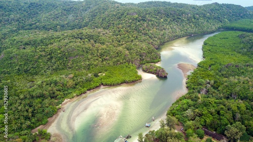Tropical island aerial