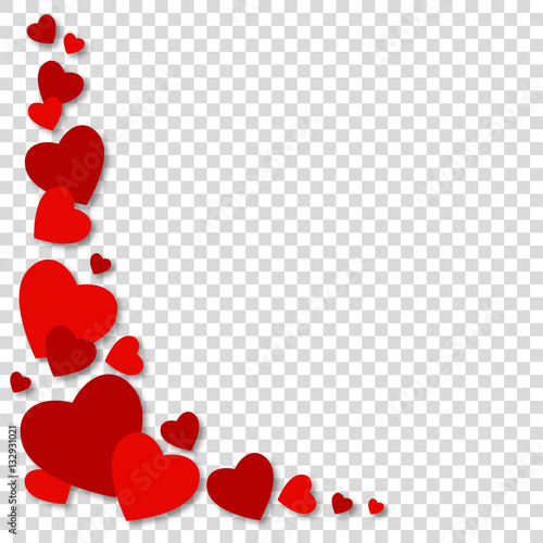 Hearts on abstract love background.Be my valentine.Love romantic messages with hearts.February 14.Valentines day card,banner.Global love day, may 1.Three dimensional red hearts shapes.