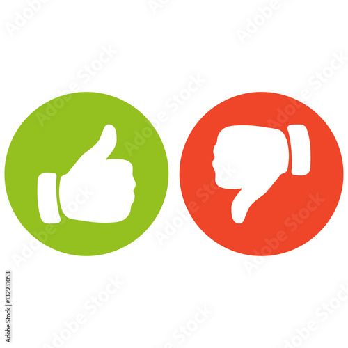 Thumb Up vector icon. Style is flat symbol, cobalt color, rounded angles, white background.