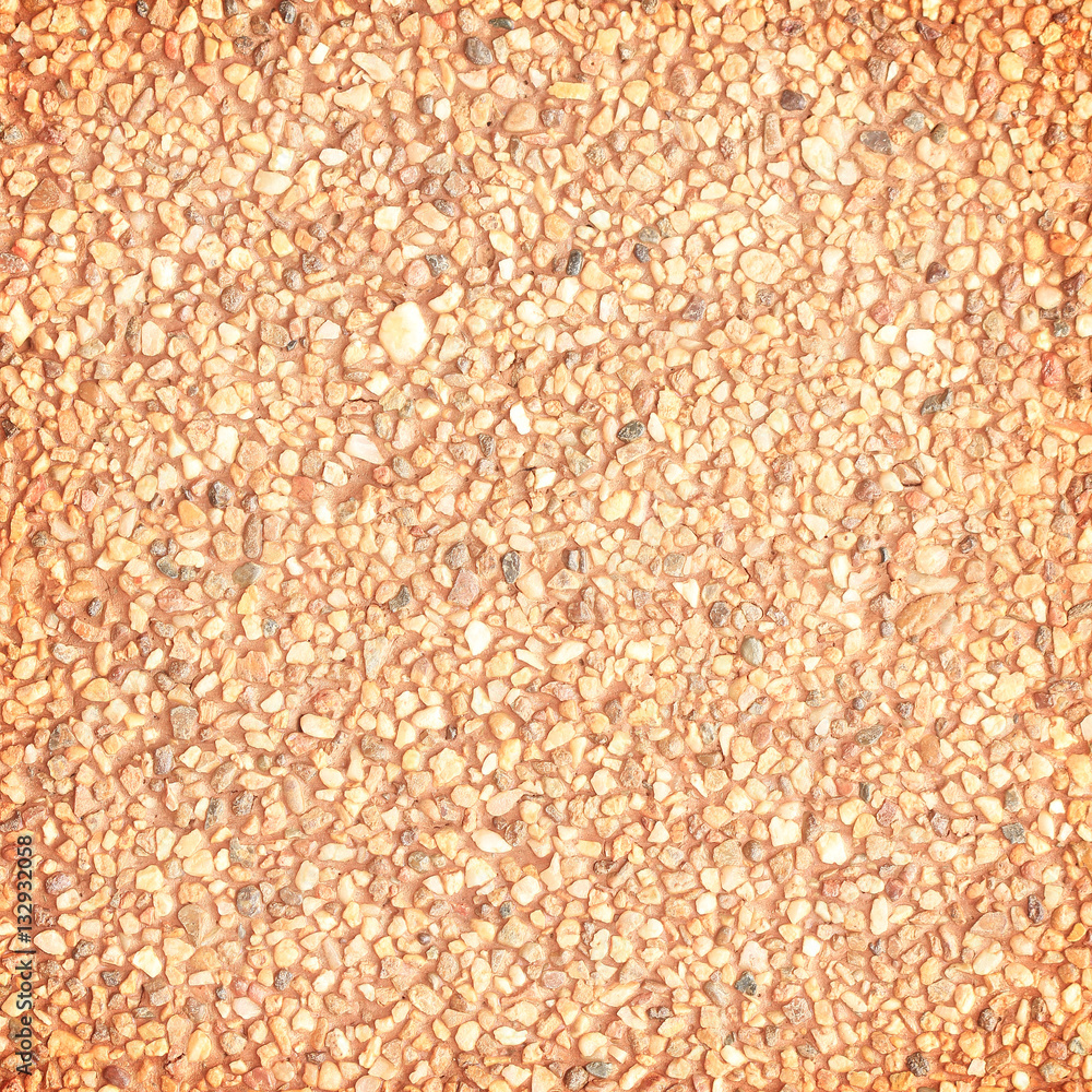 surface and texture of fine mix size gravel  gray wall, Seamless