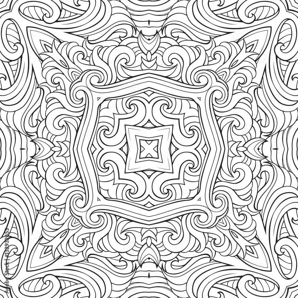 Fototapeta premium Abstract vector ethnic sketchy background