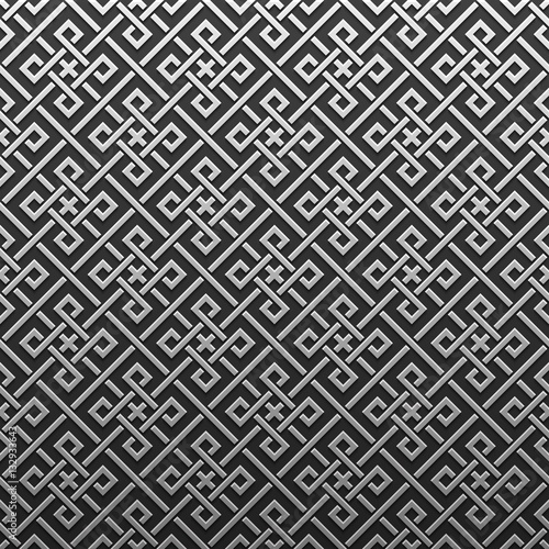 Silver/platinum metallic background with geometric pattern. Elegant luxury style.