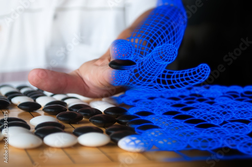 Artificial Intelligence Go player concept