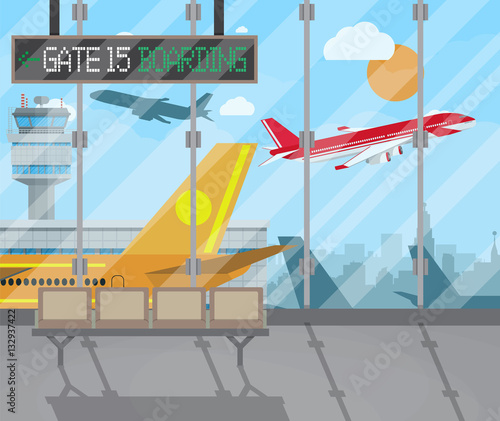 airport terminal background