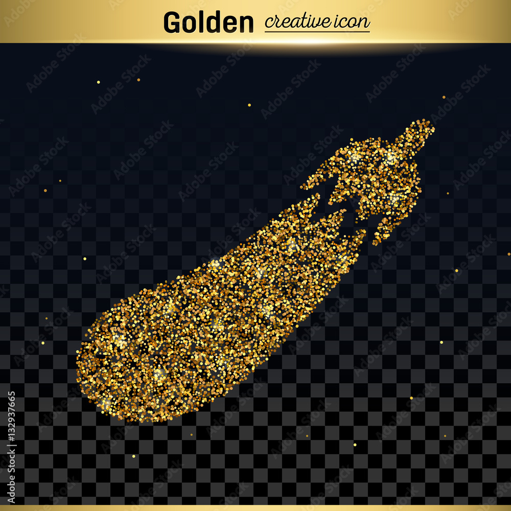 Fototapeta premium Gold glitter vector icon