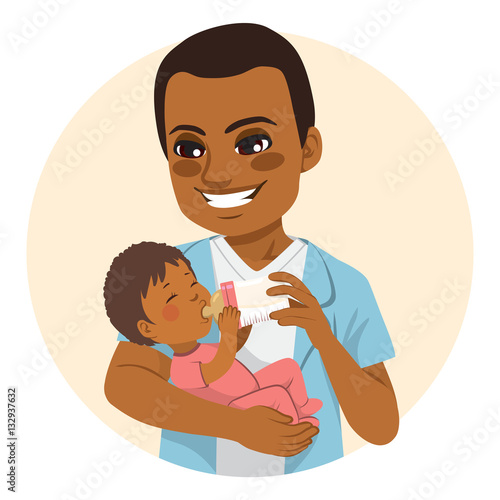 Young African American fath...