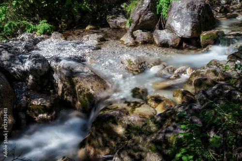 Tiny Rapids at the Val Vertova Torrent near Bergamo in Italy