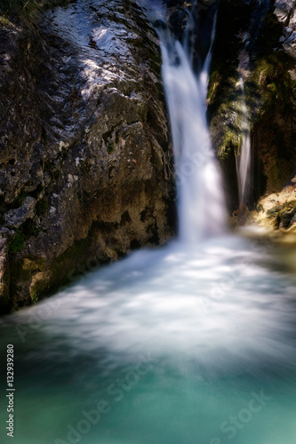 Waterfall at the Val Vertova Torrent near Bergamo