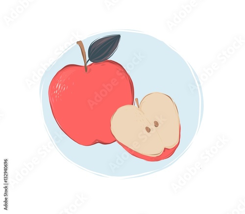 Organic Fruits Illustration