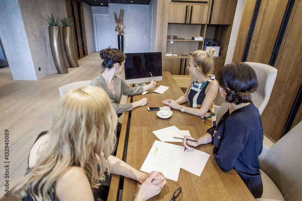 Group of businesswomen having a meeting Group of businesswomen having a meeting