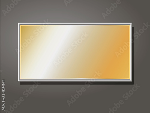 editable gold company in the frame plate