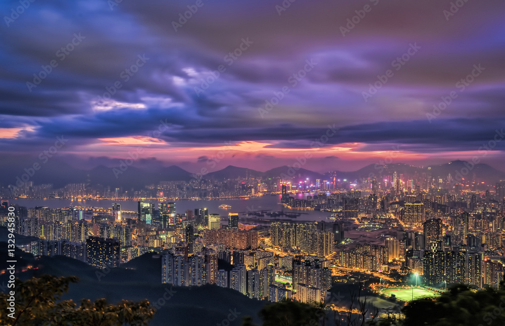 Hong Kong Night Scenery