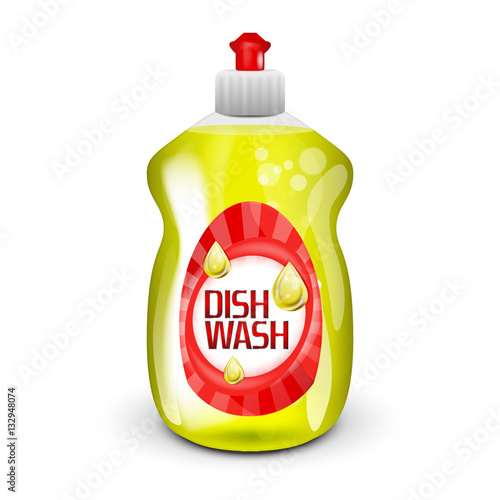 Vector kitchen dish wash ad product package