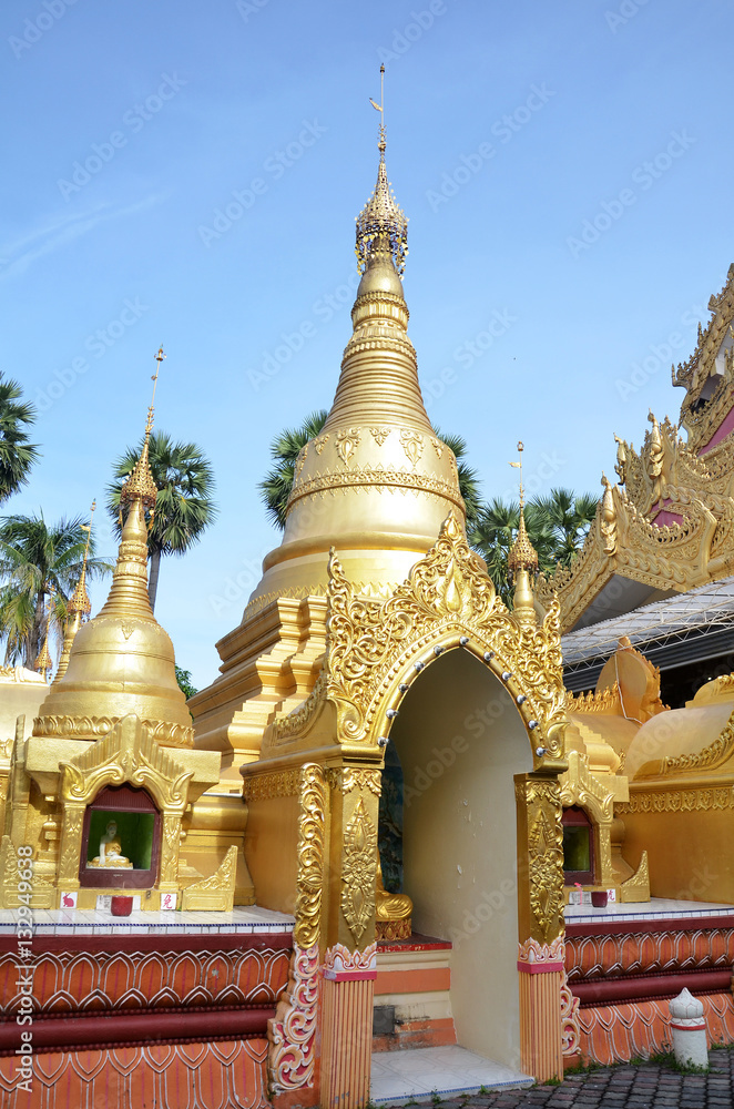 Popular Burmese Temple in Penang, Malaysia