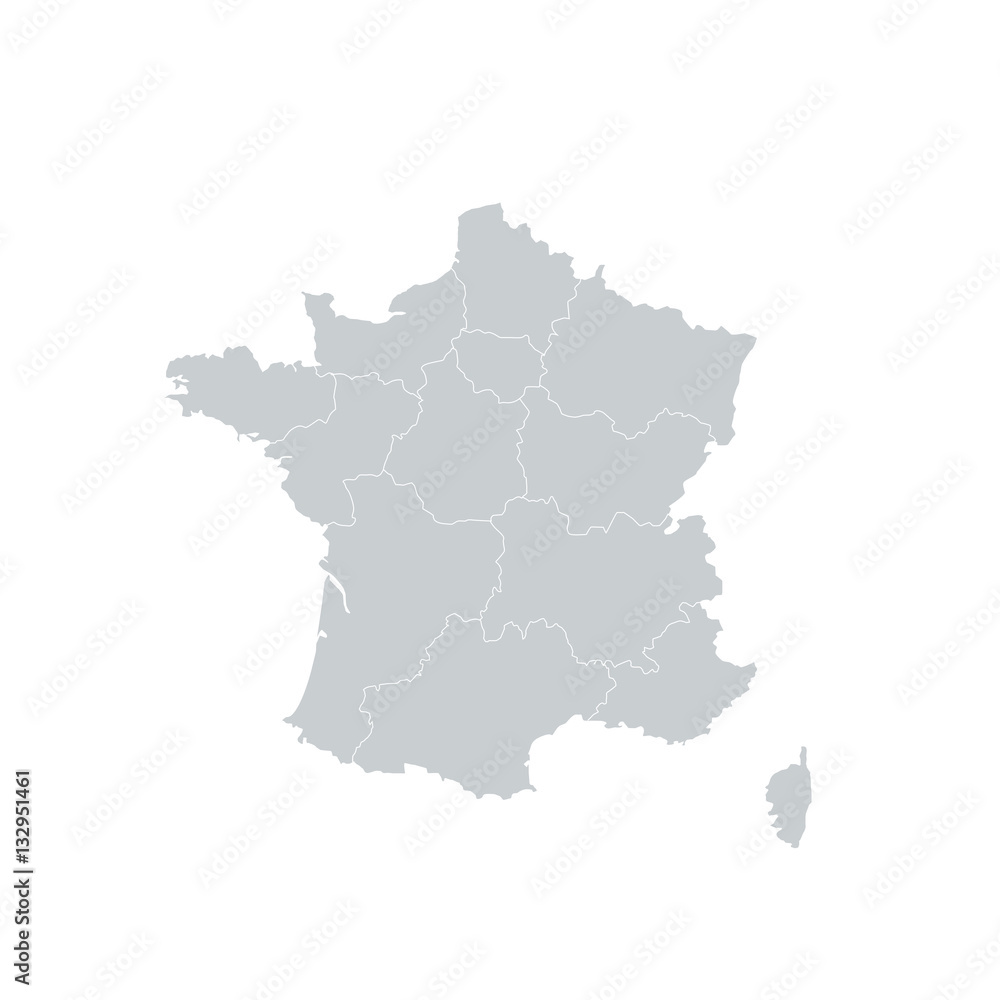 Fototapeta France Regions Map