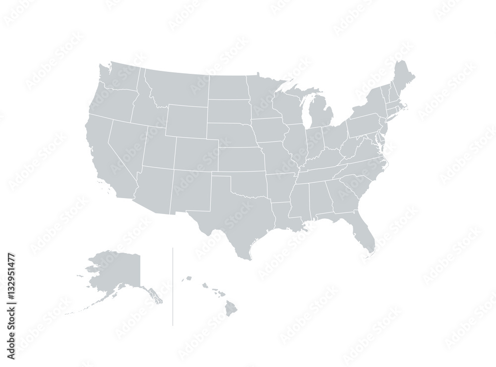 United States of America USA Regions Map