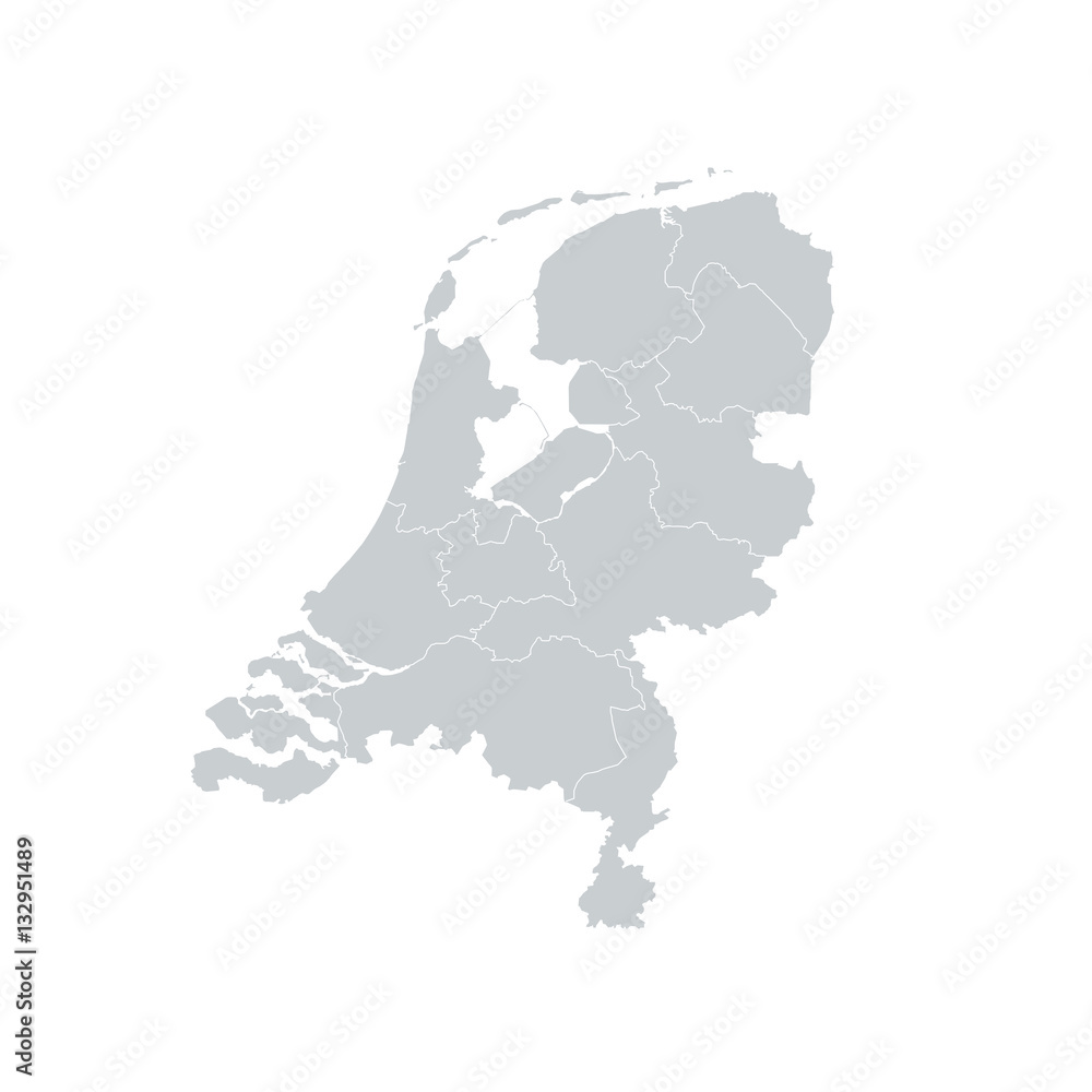 Obraz premium Netherlands Regions Map