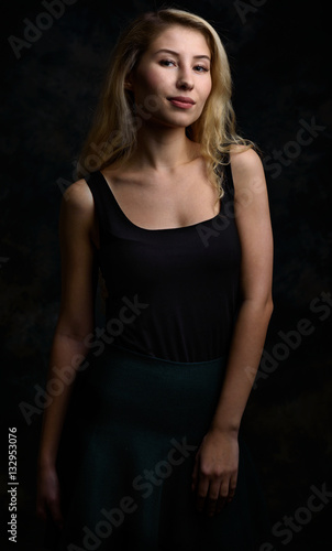 beautiful blonde woman portrait