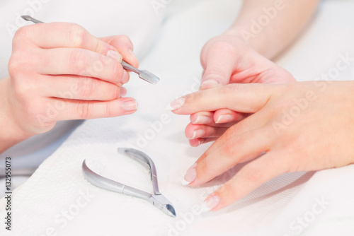 Nail salon manicure