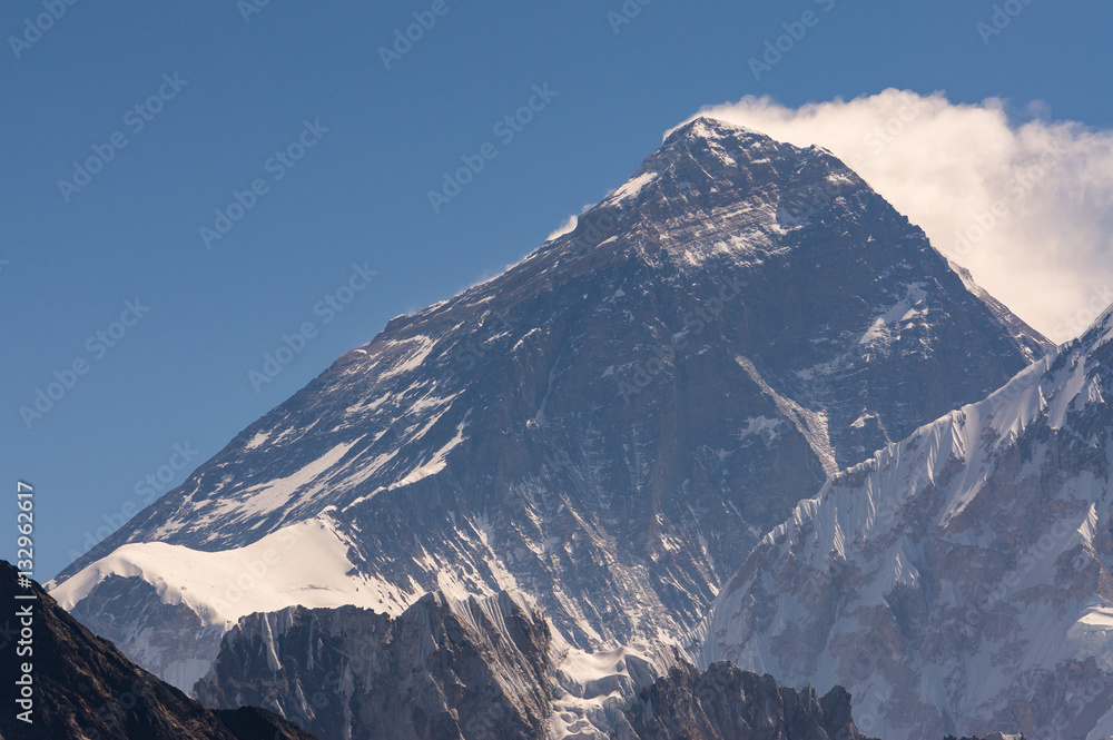 Everest mountain peak in clearly day, Everest region, Nepal