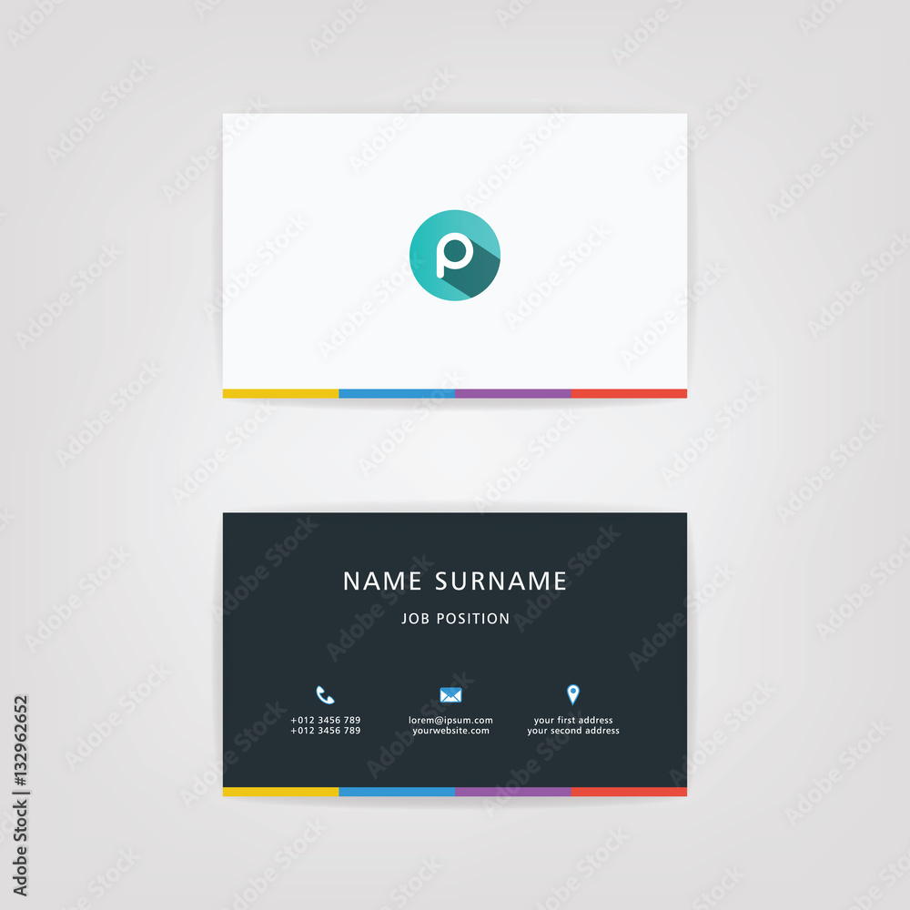 Naklejka premium P Circle Alphabet Logo Design For Your Business