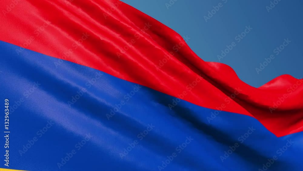 Armenia Flag waving. 3d render seamless loop Armenia Flag waving. 3d render seamless loop