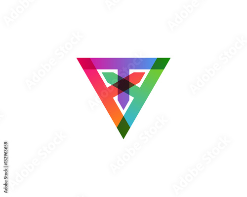 Free Download Initial Letter T Triangle Multiply Logo Design Element - GFXLoad