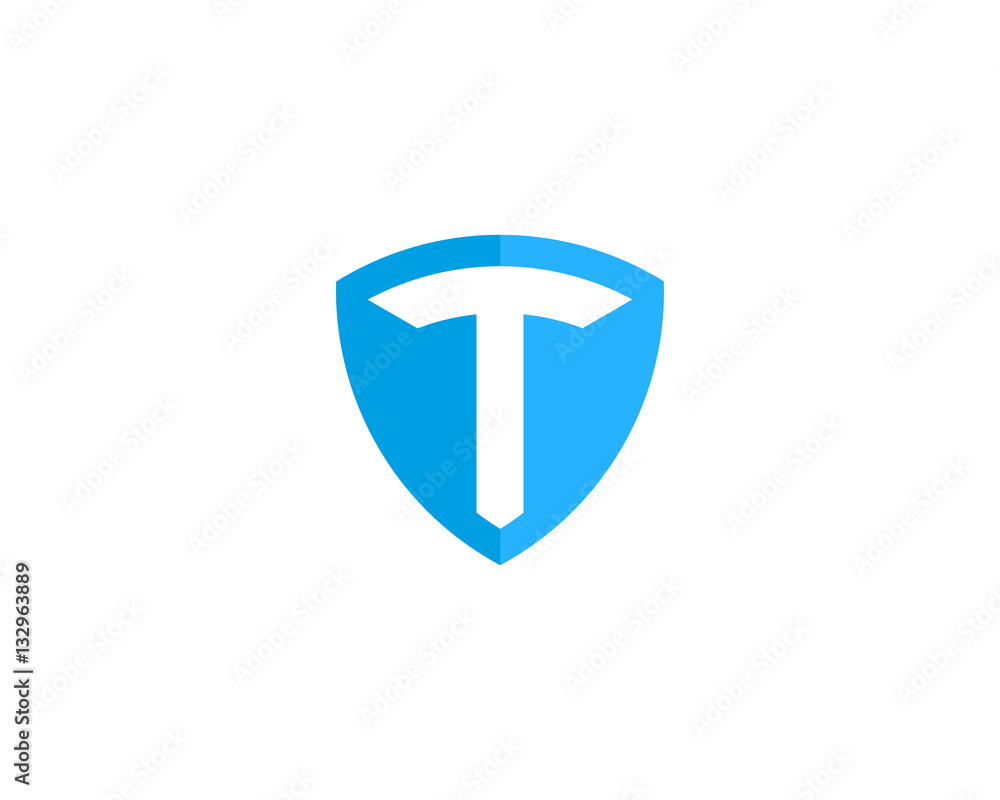 Initial Letter T Shield Logo Design Element Initial Letter T Shield Logo Design Element