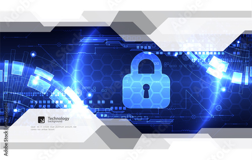 Protection concept of digital and technological. Protect mechani