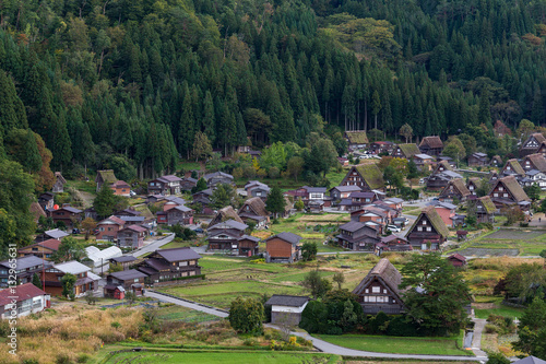 Japanese Shirakawago village