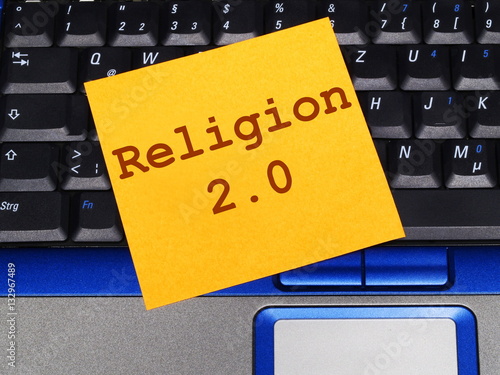 Memo note on notebook, Religion 2.0