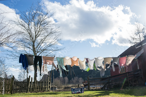 Wash on the line photo