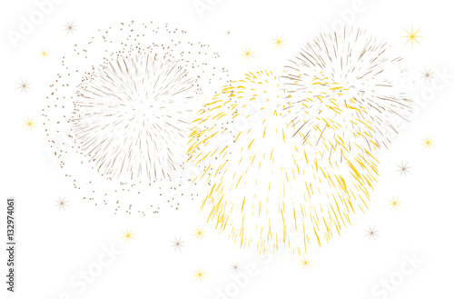 feu d'artifice or fête