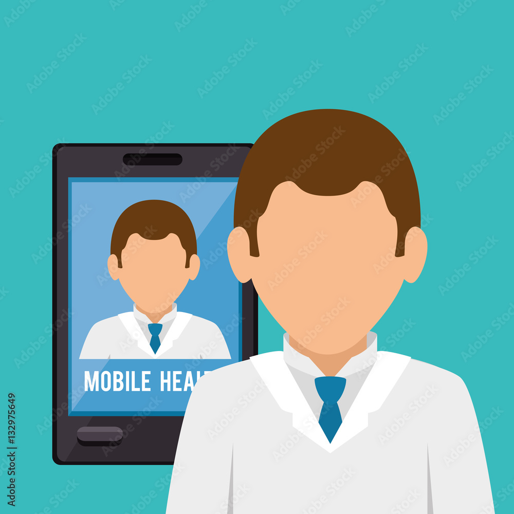 mobile health technology icon vector illustration design mobile health technology icon vector illustration design