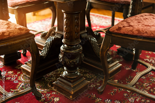 Εκτύπωση καμβά Antique wood furniture