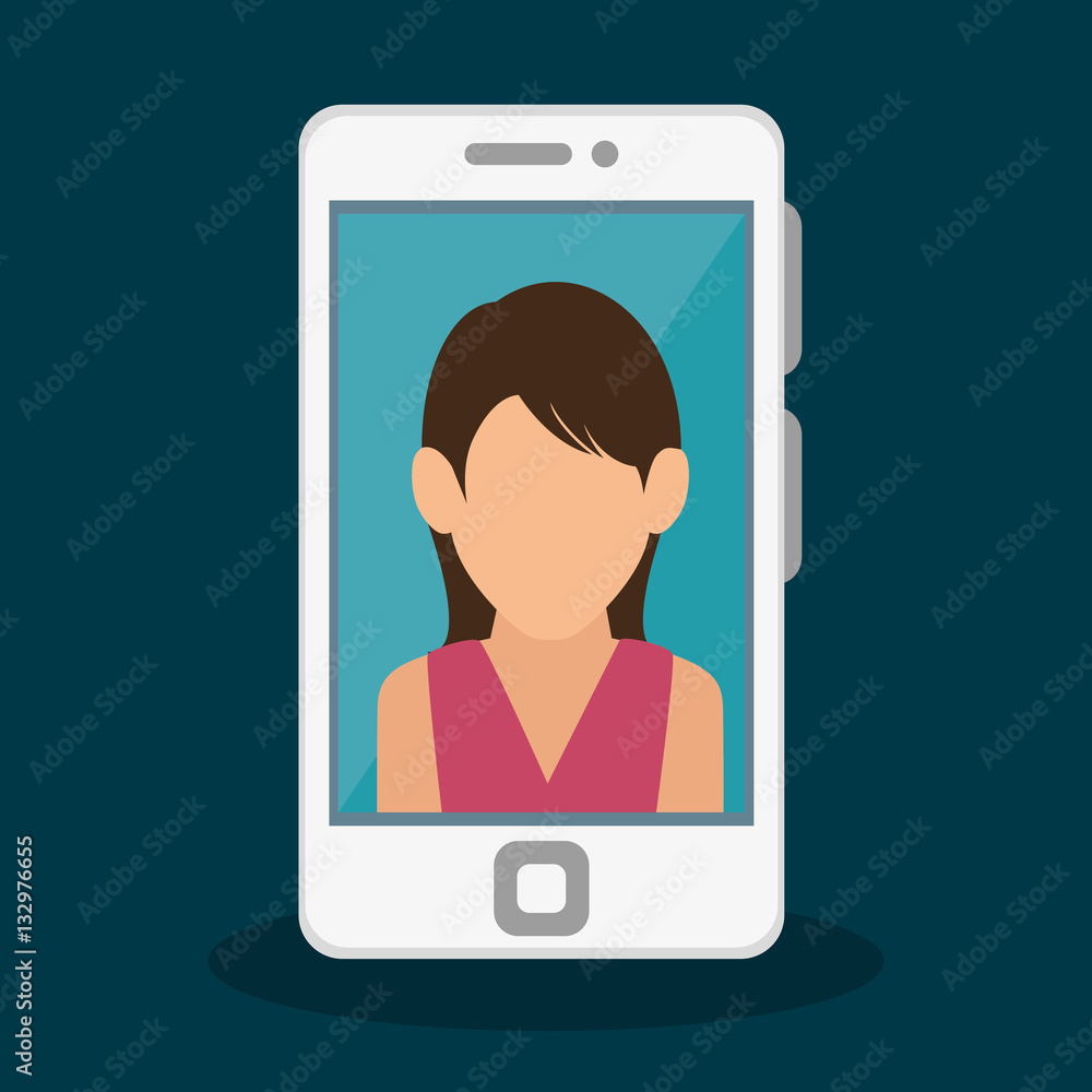 smartphone with person icon vector illustration design smartphone with person icon vector illustration design